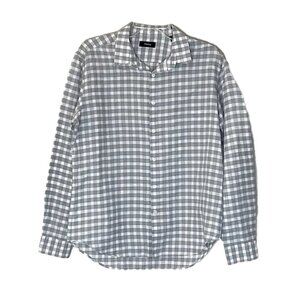 🆕 THEORY Button Up Plad Shirt Size M